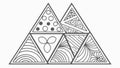 Abstract Geometric Triangle Mandala with Intricate Patterns, vector design Generative AI Royalty Free Stock Photo