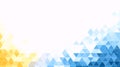Abstract Geometric Triangle Pattern Background with Blue and Yellow Gradient Royalty Free Stock Photo