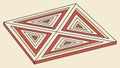 Abstract geometric triangle pattern design element, vector design Generative AI Royalty Free Stock Photo