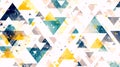 Abstract Geometric Triangle Pattern with Grunge Texture Royalty Free Stock Photo