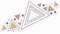 Abstract Geometric Triangle Shapes Background, vector design Generative AI Royalty Free Stock Photo