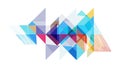 Abstract Geometric Triangles Colorful Background Design, vector design Generative AI Royalty Free Stock Photo
