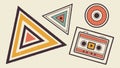 Abstract Geometric Triangles Pattern Background, vector design Generative AI Royalty Free Stock Photo