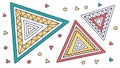 Abstract Geometric Triangles Pattern, Intersecting Lines, vector design Generative AI Royalty Free Stock Photo