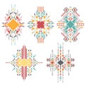 Abstract geometric tribal design elements