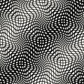 abstract geometric trippy black and white background pattern