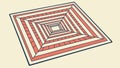 Abstract Geometric Tunnel with Perspective Effect, vector design Generative AI Royalty Free Stock Photo