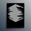 Abstract geometric typography with perspective lines design for poster, flyer, brochure cover, or other printing products