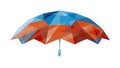 Abstract Geometric Umbrella with Red and Blue Vector, vector design Generative AI Royalty Free Stock Photo