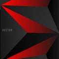 Abstract geometric vector background. shape triangle with color gradient , red , gray, and black . Vector Illustration For Royalty Free Stock Photo