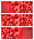 Abstract geometric vector background, triangle pattern set