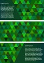 Abstract geometric vector background, triangle pattern set