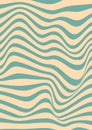 Abstract geometric vintage background. Modern ornament with groovy curved lines. 60s, 70s aesthetic, wavy colorful stripes Royalty Free Stock Photo