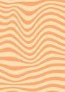 Abstract geometric vintage background. Modern ornament with groovy curved lines. 60s, 70s aesthetic, wavy colorful stripes Royalty Free Stock Photo