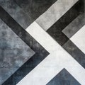 Abstract Geometric Wall Art with Bold Black and White Patterns for Modern Interior Design Royalty Free Stock Photo