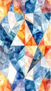 Abstract Geometric Watercolor Pattern Royalty Free Stock Photo