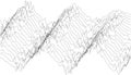 Abstract geometric wave pattern with monochrome lines for design projects