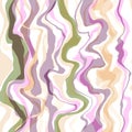 Abstract geometric wavy pattern Multicolored wavy twisty stripes on a white background Spring delicate pastel muted shades Royalty Free Stock Photo