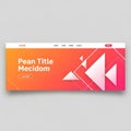 Abstract Geometric Website Header with Gradient Background Royalty Free Stock Photo