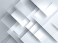 Abstract Geometric White and Gray Cubes Background with Diagonal Shadow Lines, Modern 3D Pattern Royalty Free Stock Photo