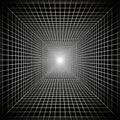 Abstract Geometric White Grid on Black Background Royalty Free Stock Photo