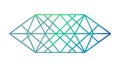 Abstract Geometric Wireframe Shape, vector design Generative AI Royalty Free Stock Photo