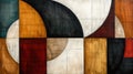 Abstract geometric wood panel art Royalty Free Stock Photo