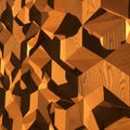 Abstract geometric wood paneling with dramatic light and shadow play Royalty Free Stock Photo