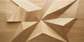 Abstract geometric wooden wall panel with intricate 3d design for modern interiors Royalty Free Stock Photo