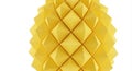 Abstract geometric yellow pineapple shape on white background Royalty Free Stock Photo