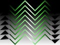 Abstract geometric zig zag black white green backgroud vector Royalty Free Stock Photo