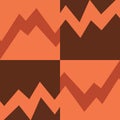 Abstract Geometric Zigzag Pattern Orange Brown Seamless Texture Royalty Free Stock Photo