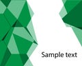 Abstract geometrical background with green polygons