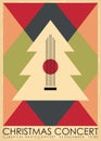 Abstract geometrical concept for Christmas concert poster