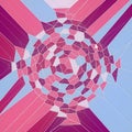 Abstract geometrical concept. Modern covers design with low poly tesselated pattern of multicolored shapes. 3d rendering