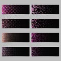 Geometrical rounded square mosaic pattern banner background set Royalty Free Stock Photo