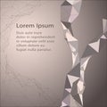 Abstract geometrical simple card template design, branches from triangles, triangle grid