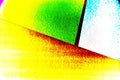 Abstract geometrical solid figures still life. Colorful three-dimensional pyramid prism rectangular cube arranged on