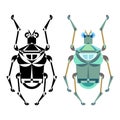 Abstract geometrical style beetle.