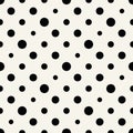 Abstract geometry black and white deco art halftone polka pattern