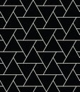 Abstract geometry black and white hipster fashion pillow triangle grid pattern