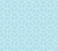 Abstract geometry blue deco art hexagon pattern