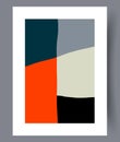 Abstract geometry colored postmodernism wall art print