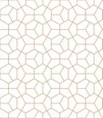 Abstract geometry gold deco art hexagon pattern