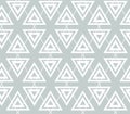 Abstract geometry grey vector seamless pattern. Triangles and rhombus.