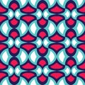 Abstract geometry hipster fashion red and blue pillow mosaic pattern