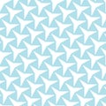 Abstract geometry light blue deco art three point star pattern Royalty Free Stock Photo