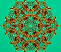 Abstract geometry of modern art. Mystical eastern mandala. floral kaleidoscope traditional design. Psychedelic symmetrical backgro