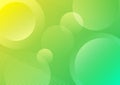 Vector Abstract Geometric Circles and Lines Texture in Green and Yellow Gradient Background Royalty Free Stock Photo