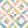 Abstract geometry in retro colors, diamond shapes geo pattern Royalty Free Stock Photo